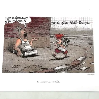 Ex-libris La semaine des 7 Noël O’Groj grand format Casterman