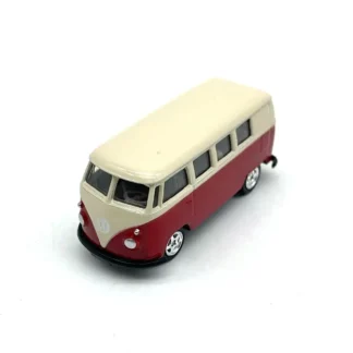 Volkswagen T1 Welly Bus 1963 miniature rouge et blanc 1/60