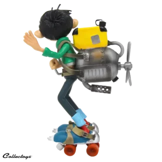 gaston-lagaffe-statuette-moteur-patins-collectoys-plastoy-c