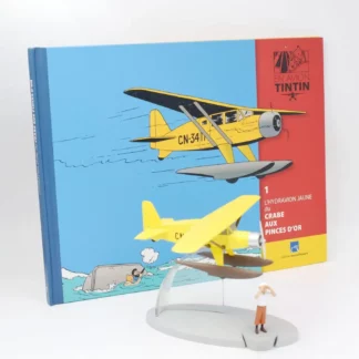 avion tintin hydravion jaune crabe aux pinces d or moulinsart