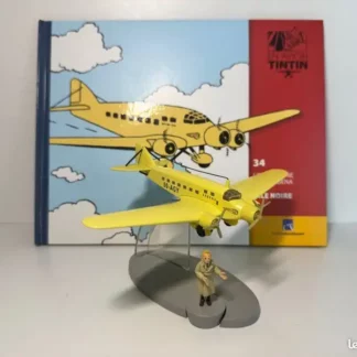 avion tintin sabena jaune ile noire moulinsart
