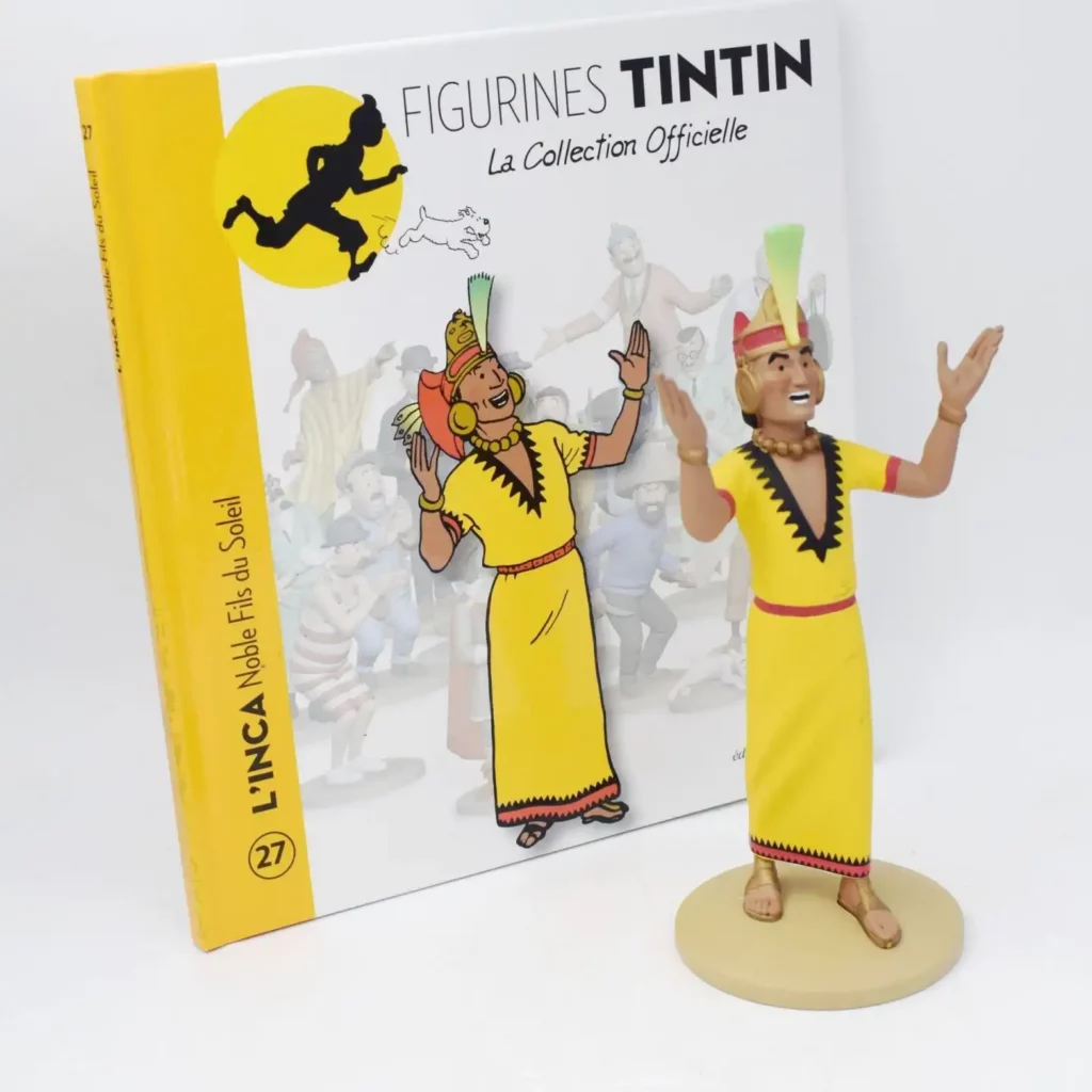 figurine tintin inca noble fils du soleil resine moulinsart