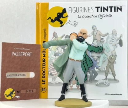 figurine tintin docteur muller reapparait resine moulinsart