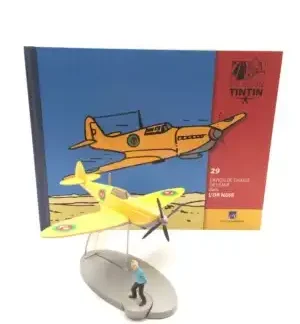 avion chasse emir tintin or noir moulinsart