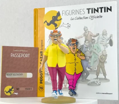 figurine tintin peggy alcazar tigresse resine moulinsart