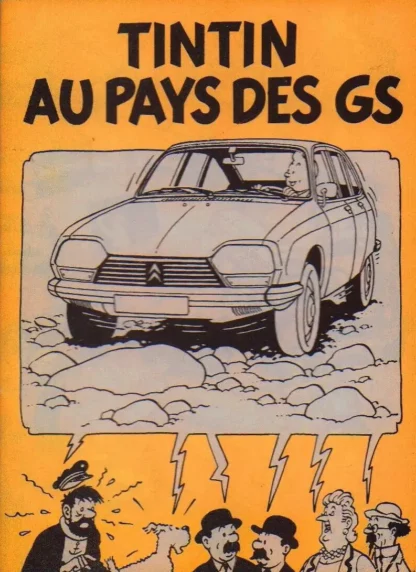 Publicités Tintin Citroën Tintin au pays de GS