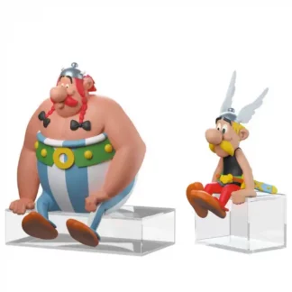Statuette Astérix et Obélix assis Plastoy