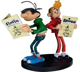 Statue Gaston et Spirou Maris Jothieu d’après Franquin