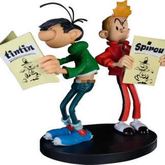Statue Gaston et Spirou Maris Jothieu d’après Franquin