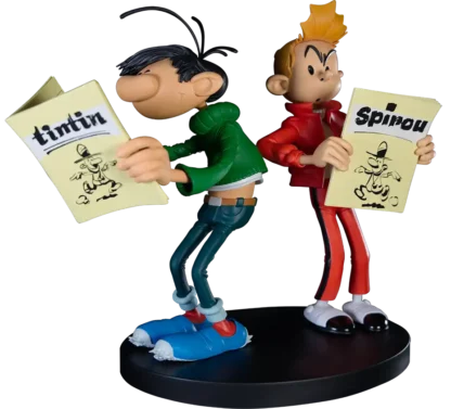 Statue Gaston et Spirou Maris Jothieu d’après Franquin
