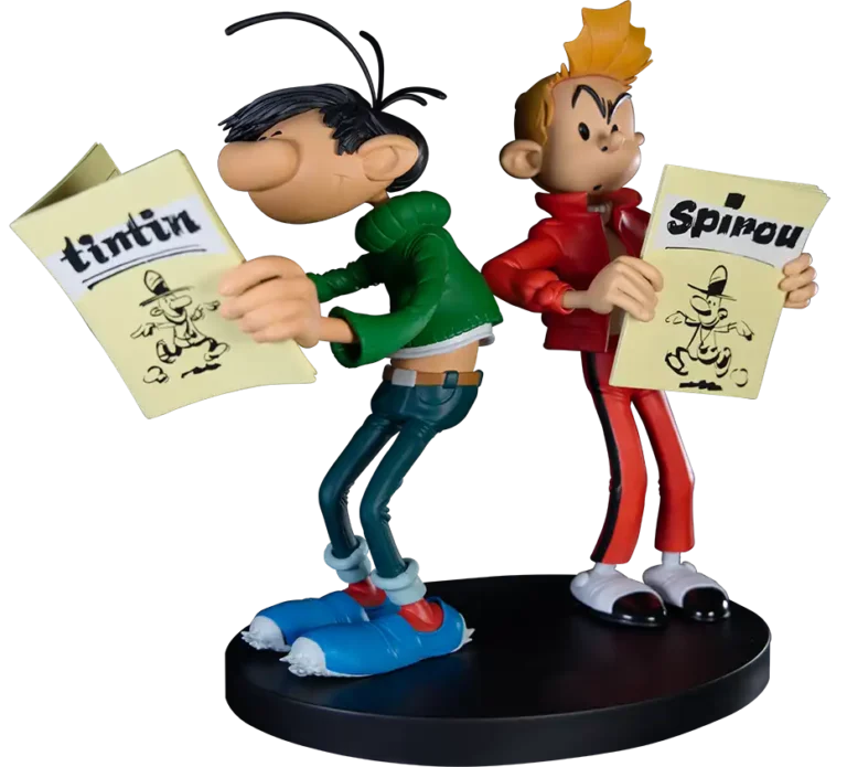 Statue Gaston et Spirou Maris Jothieu d’après Franquin