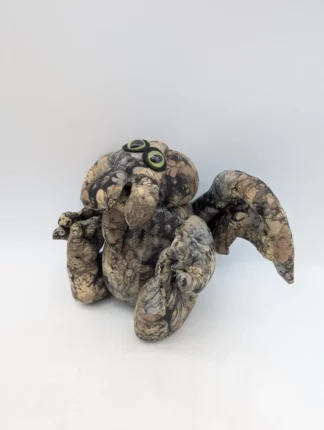 Peluche Cthulhu faite main 20 cm Mat camouflage beige