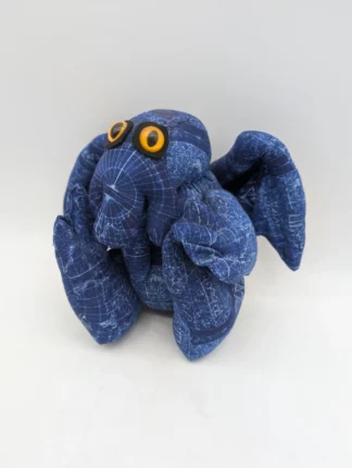 Peluche Cthulhu faite main 20 cm Mat carte bleu