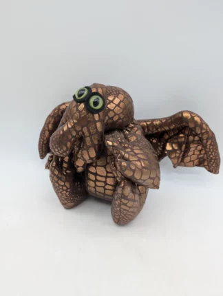 Peluche Cthulhu faite main 20 cm Doré écaille