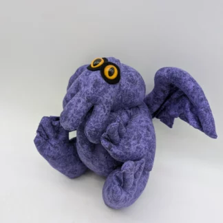 Peluche Cthulhu faite main 20 cm Pailleté mauve