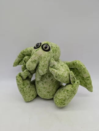 Peluche Cthulhu faite main 20 cm Pailleté vert