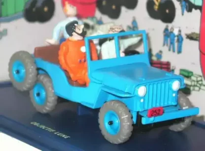 Jeep bleue Tintin Objectif Lune Atlas 1/43
