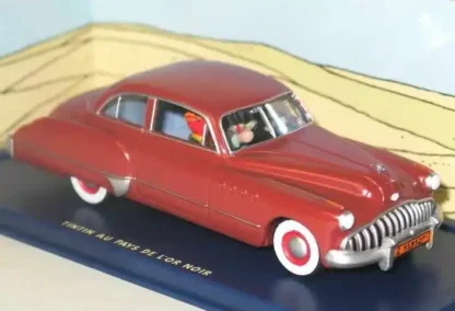 Buick rouge Tintin Or noir Atlas 1/43