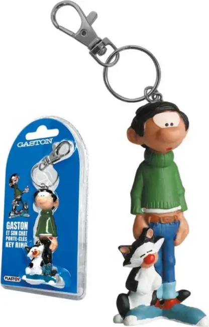 gaston-lagaffe-chat-porte-cles-plastoy-a