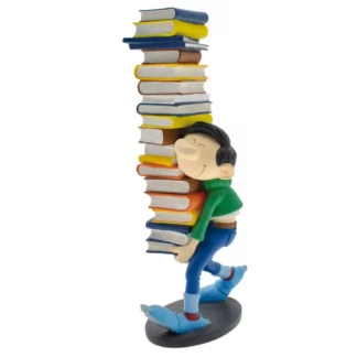 Figurine Gaston Lagaffe pile d’albums Collectoys