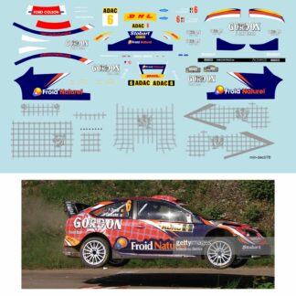 Décalcomanie pour miniature 1/43 FORD FOCUS RS WRC '08 - ADAC Rallye Deutschland 2010 - DUVAL - GIRAUDET