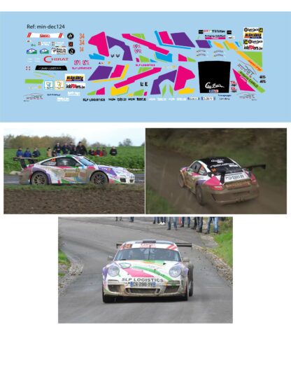 Décalcomanie pour miniature 1/43 PORSCHE 997 GT3 - Rallye du Condroz-Huy 2019 - VERREYDT - HUBIN