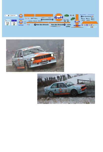 Décalcomanie pour miniature 1/43 BMW M3 - Legend Boucles @ Bastogne 2019 - DUEZ- CASTELEIN