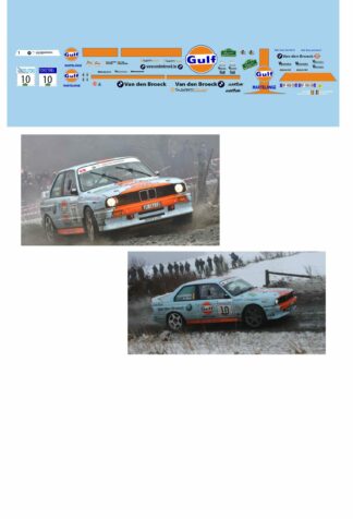 Décalcomanie pour miniature 1/43 BMW M3 - Legend Boucles @ Bastogne 2019 - DUEZ- CASTELEIN
