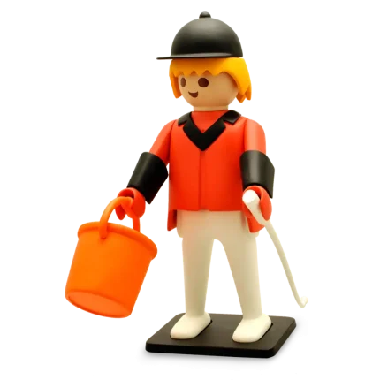 figurine Playmobil cavalier concours Plastoy