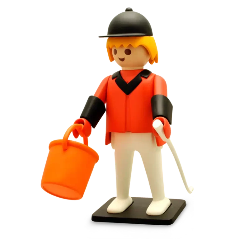 figurine Playmobil cavalier concours Plastoy