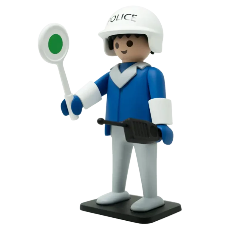 figurine Playmobil policier Plastoy