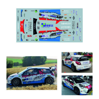 Décalcomanie pour miniature 1/43 CITROËN DS 3 WRC - Rallye Lëtzebuerg 2017 - FERNANDES - FERNANDEZ