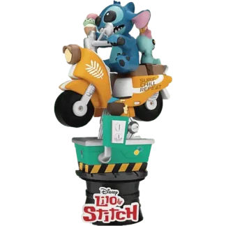 diorama Stitch moto manège Disney