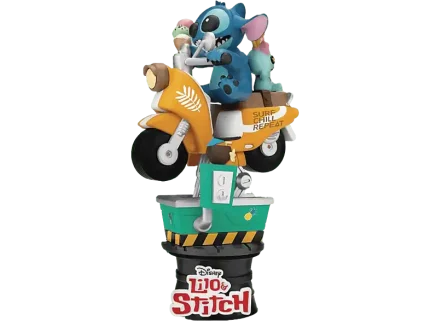 diorama Stitch moto manège Disney