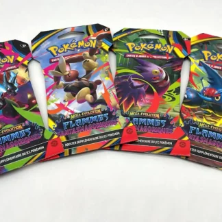 assortiment 4 boosters pokémon méga évolution