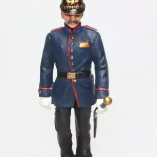 figurine pompier allemand officier 19e siecle 1/32