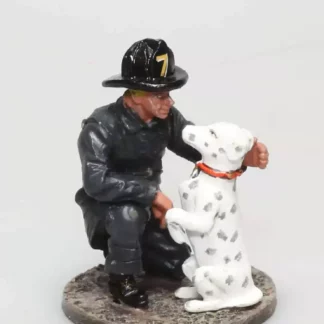figurine pompier americain dalmatien 1930 1/32