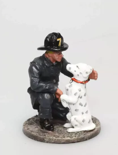 figurine pompier americain dalmatien 1930 1/32