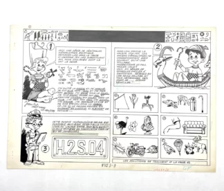 planche originale Spirou Hiéroglyphes