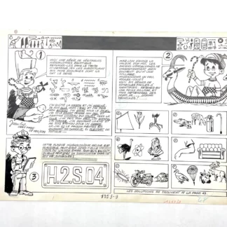 planche originale Spirou Hiéroglyphes