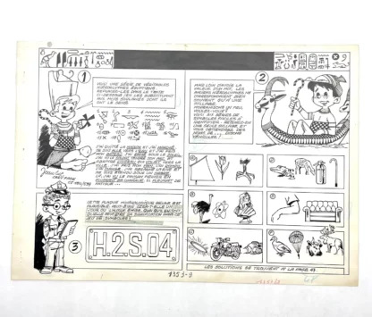 planche originale Spirou Hiéroglyphes