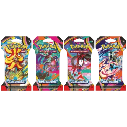 Pokémon ME04 4 Boosters assortis Chaos Ascendant