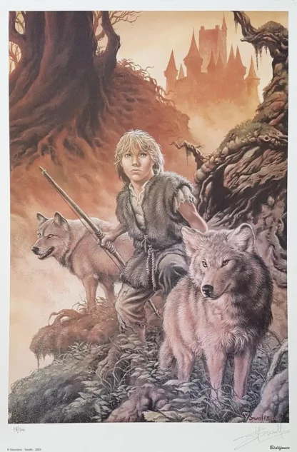 Affiche Légende L'Enfant Loup signée Yves Swolfs