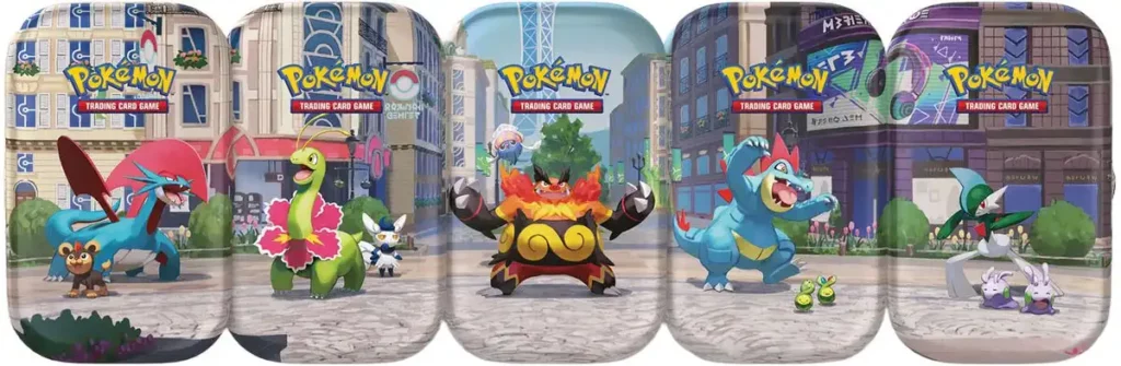 Assortiment des 5 Mini Tin Luminose City Pokémon