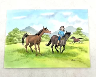 gursel-original-jeune-fille-a-cheval-signe