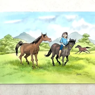 gursel-original-jeune-fille-a-cheval-signe