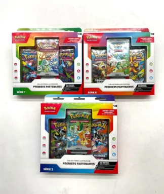 Collection Illustration Premiers Partenaires les 3 séries Pokémon 30 ans