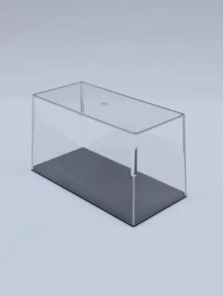 boîte vitrine 1/64 en plexi avec socle noir de coté