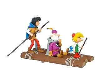Johan et Pirlouit Le Radeau du Pays Maudit statuette Zédibulle Peyo
