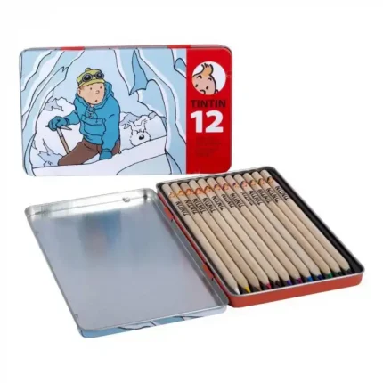 Crayons de couleur Tintin au Tibet – Boîte métal de 12 crayons